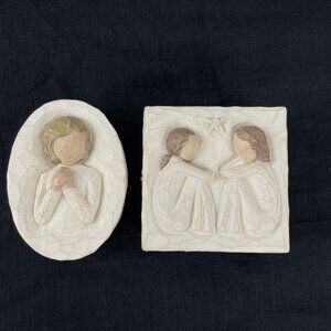 Willow Tree Collection Friendship l Wishes Trinket / Keepsake Box Set of 2